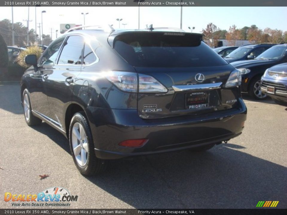 2010 Lexus RX 350 AWD Smokey Granite Mica / Black/Brown Walnut Photo #4