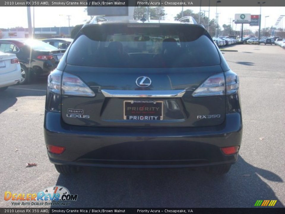 2010 Lexus RX 350 AWD Smokey Granite Mica / Black/Brown Walnut Photo #5
