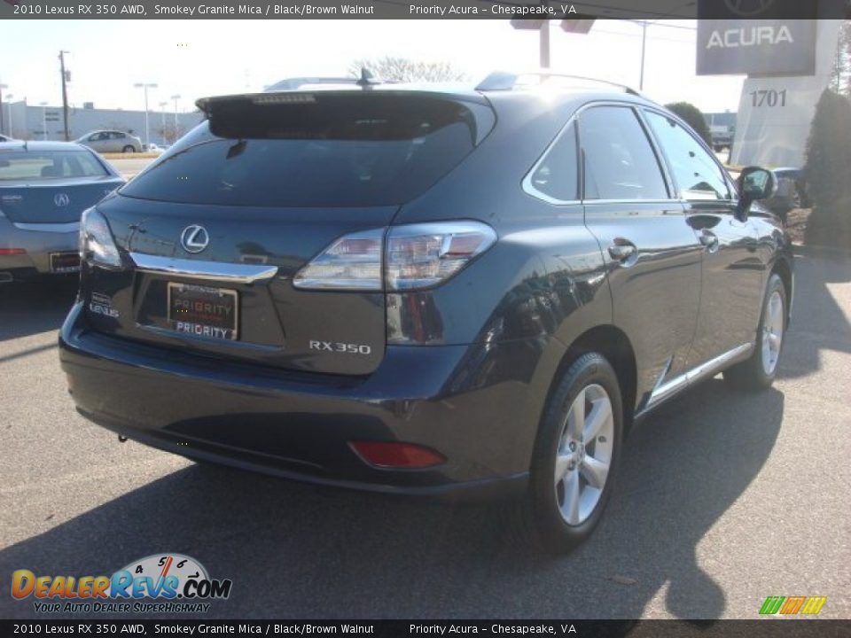 2010 Lexus RX 350 AWD Smokey Granite Mica / Black/Brown Walnut Photo #6