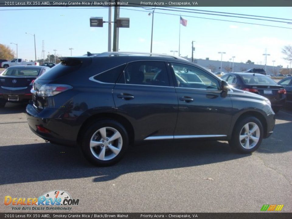 2010 Lexus RX 350 AWD Smokey Granite Mica / Black/Brown Walnut Photo #7
