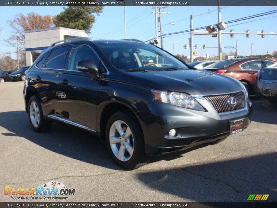 2010 Lexus RX 350 AWD Smokey Granite Mica / Black/Brown Walnut Photo #8