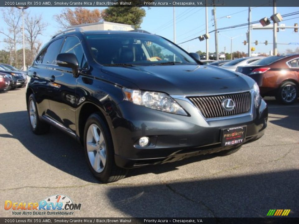 2010 Lexus RX 350 AWD Smokey Granite Mica / Black/Brown Walnut Photo #9