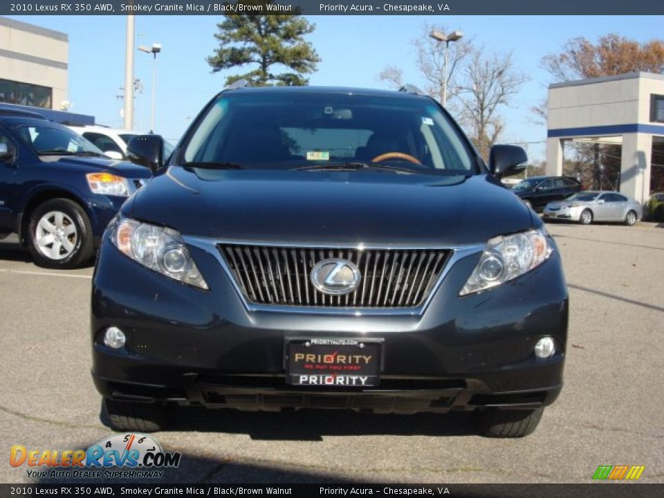 2010 Lexus RX 350 AWD Smokey Granite Mica / Black/Brown Walnut Photo #10