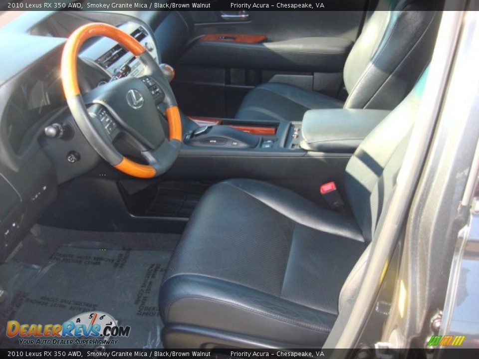 2010 Lexus RX 350 AWD Smokey Granite Mica / Black/Brown Walnut Photo #11