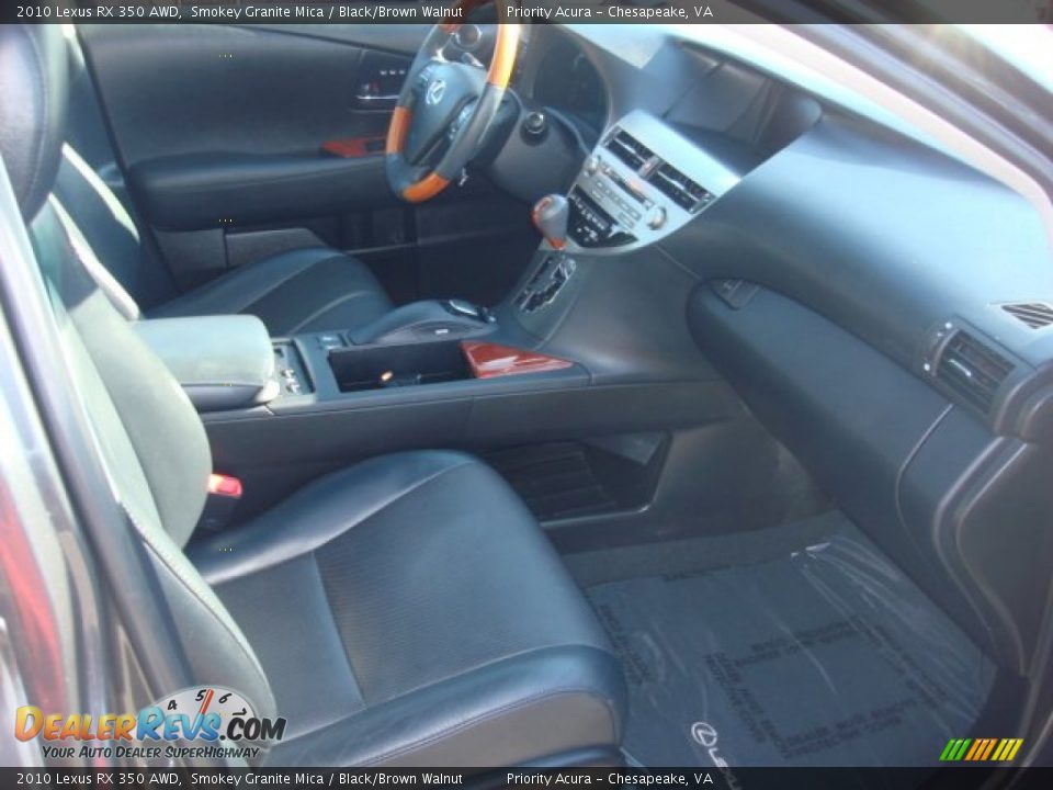 2010 Lexus RX 350 AWD Smokey Granite Mica / Black/Brown Walnut Photo #13