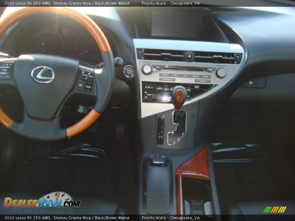 2010 Lexus RX 350 AWD Smokey Granite Mica / Black/Brown Walnut Photo #15