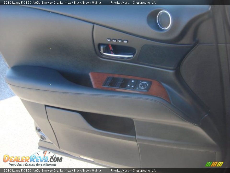 2010 Lexus RX 350 AWD Smokey Granite Mica / Black/Brown Walnut Photo #17