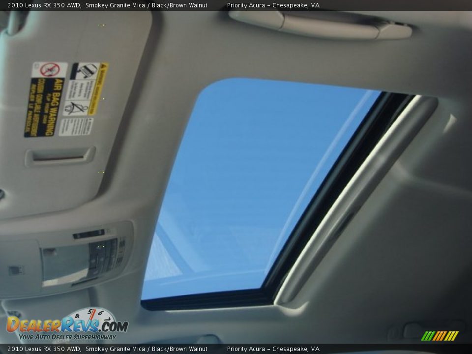 2010 Lexus RX 350 AWD Smokey Granite Mica / Black/Brown Walnut Photo #18