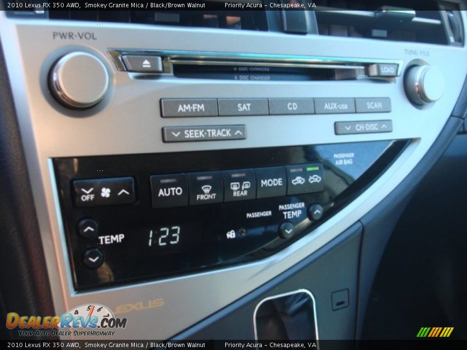 2010 Lexus RX 350 AWD Smokey Granite Mica / Black/Brown Walnut Photo #22