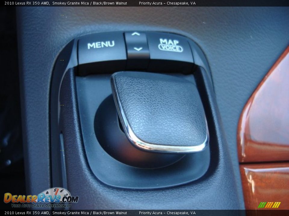2010 Lexus RX 350 AWD Smokey Granite Mica / Black/Brown Walnut Photo #25