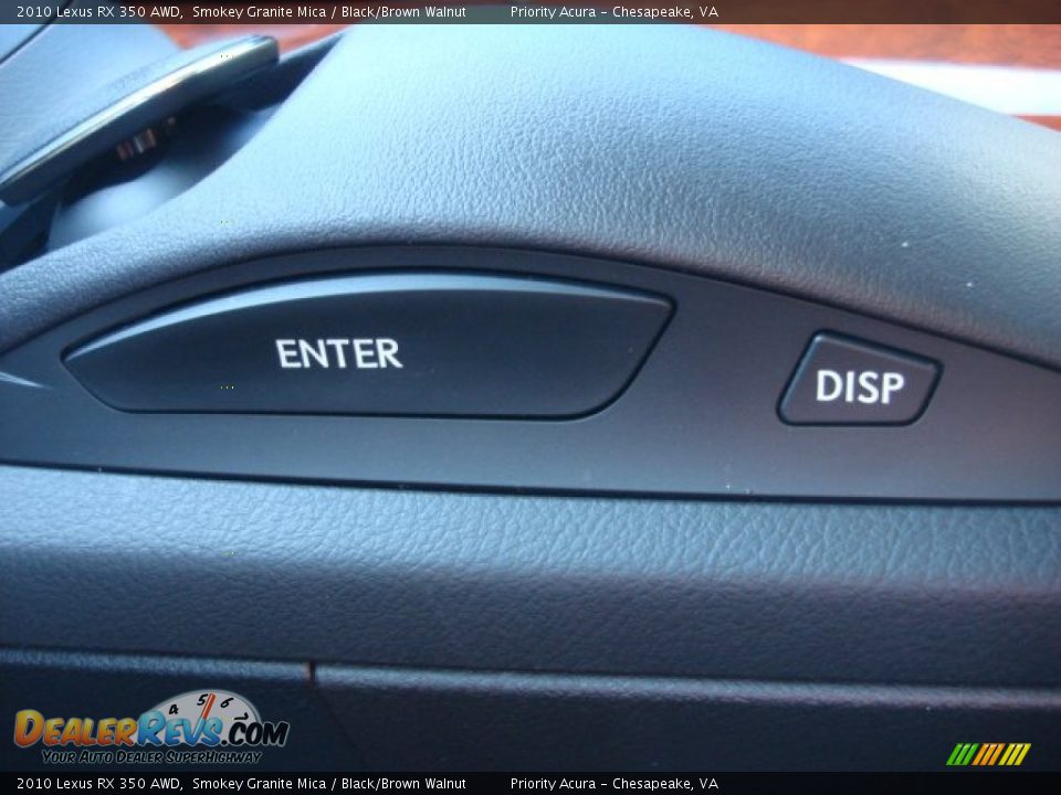 2010 Lexus RX 350 AWD Smokey Granite Mica / Black/Brown Walnut Photo #26