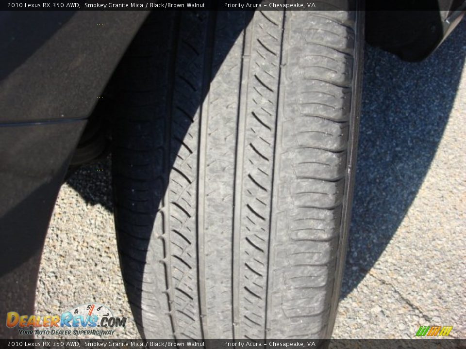 2010 Lexus RX 350 AWD Smokey Granite Mica / Black/Brown Walnut Photo #29