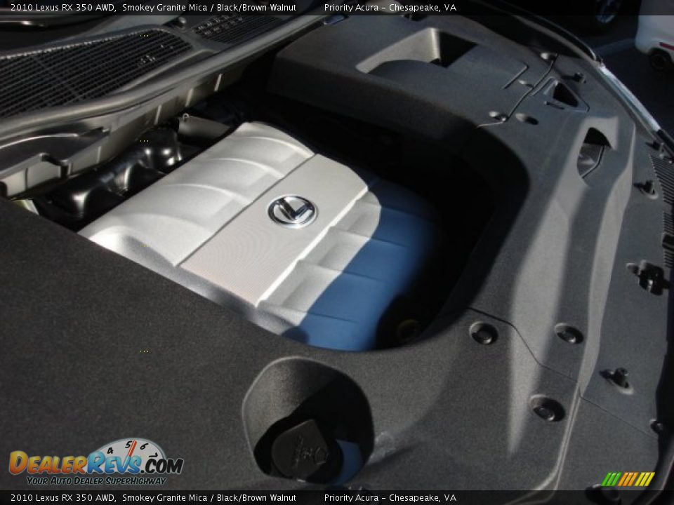 2010 Lexus RX 350 AWD Smokey Granite Mica / Black/Brown Walnut Photo #30