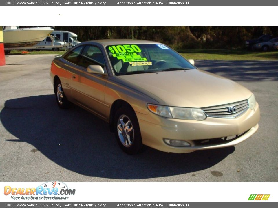 2002 Toyota Solara SE V6 Coupe Gold Dust Metallic / Ivory Photo #3