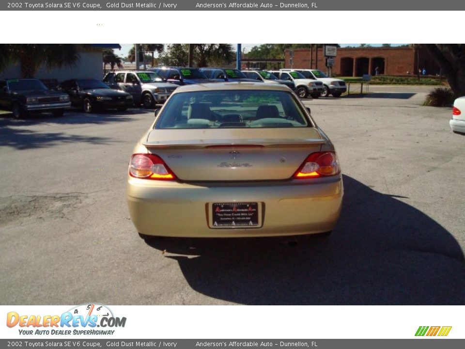 2002 Toyota Solara SE V6 Coupe Gold Dust Metallic / Ivory Photo #6