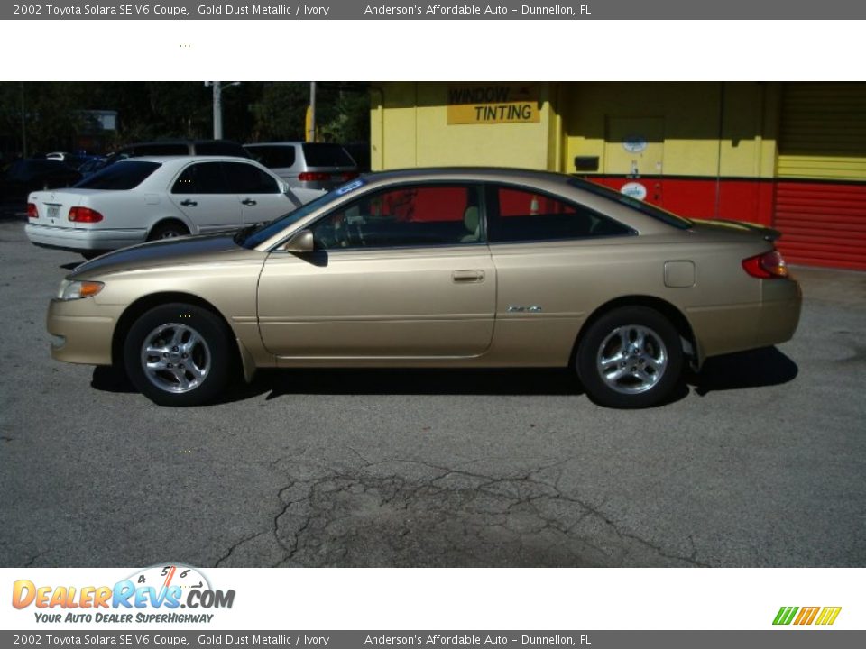 2002 Toyota Solara SE V6 Coupe Gold Dust Metallic / Ivory Photo #8