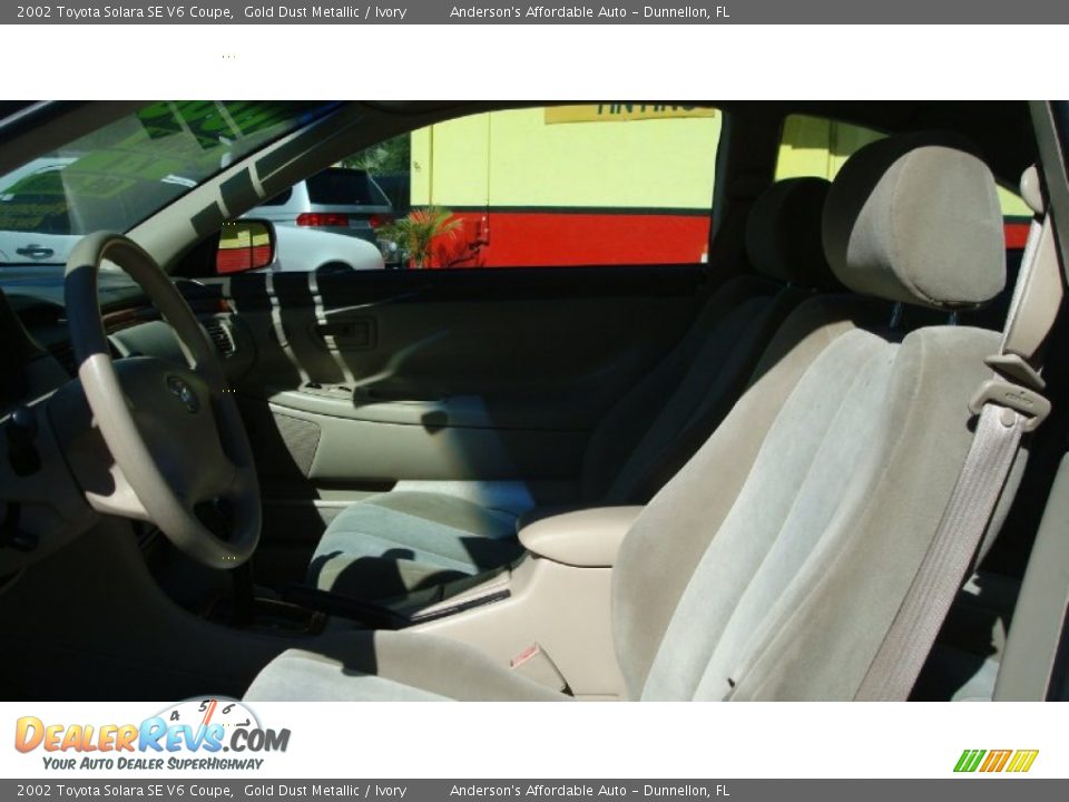 2002 Toyota Solara SE V6 Coupe Gold Dust Metallic / Ivory Photo #10