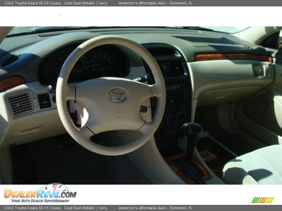 2002 Toyota Solara SE V6 Coupe Gold Dust Metallic / Ivory Photo #11