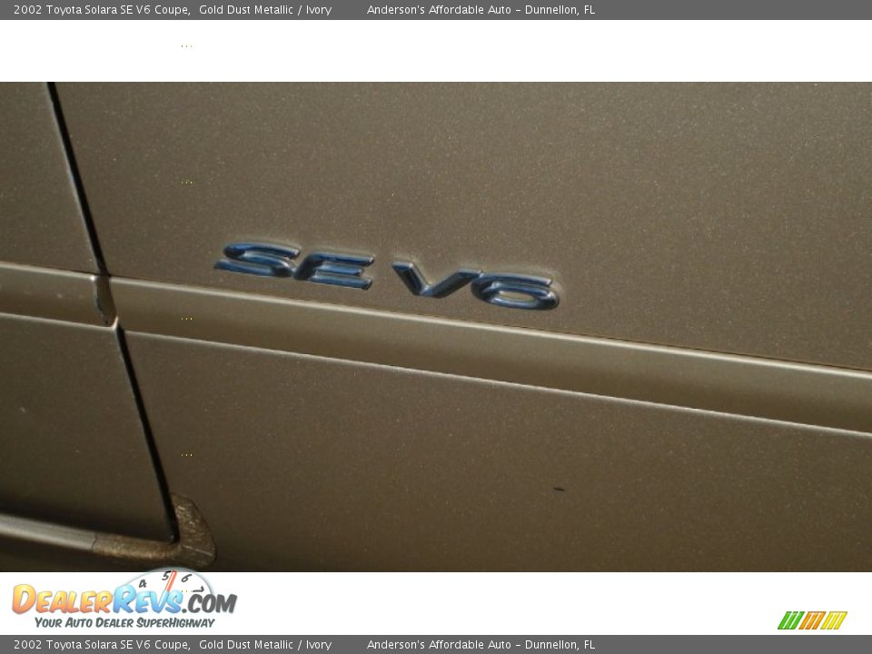 2002 Toyota Solara SE V6 Coupe Gold Dust Metallic / Ivory Photo #22