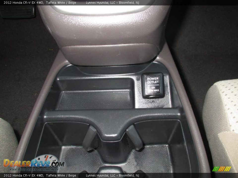 2012 Honda CR-V EX 4WD Taffeta White / Beige Photo #13