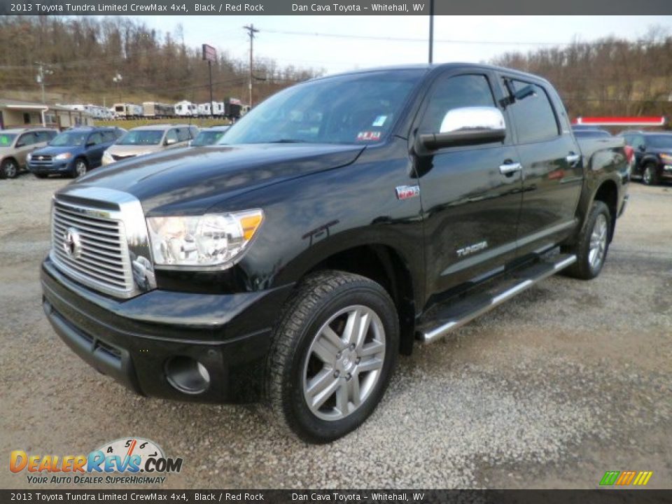 2013 Toyota Tundra Limited CrewMax 4x4 Black / Red Rock Photo #2