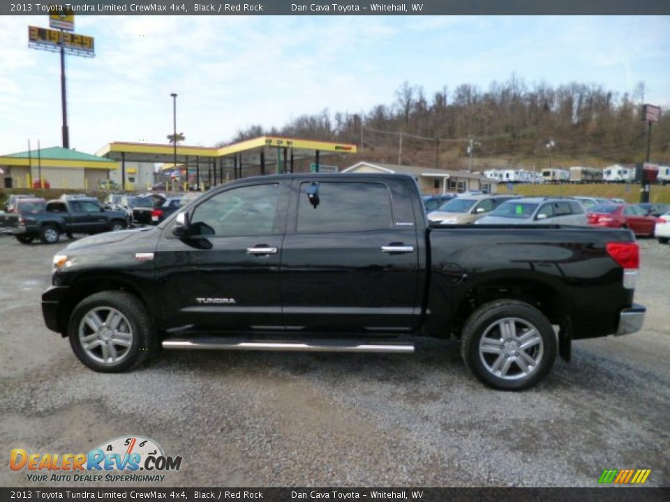 2013 Toyota Tundra Limited CrewMax 4x4 Black / Red Rock Photo #3