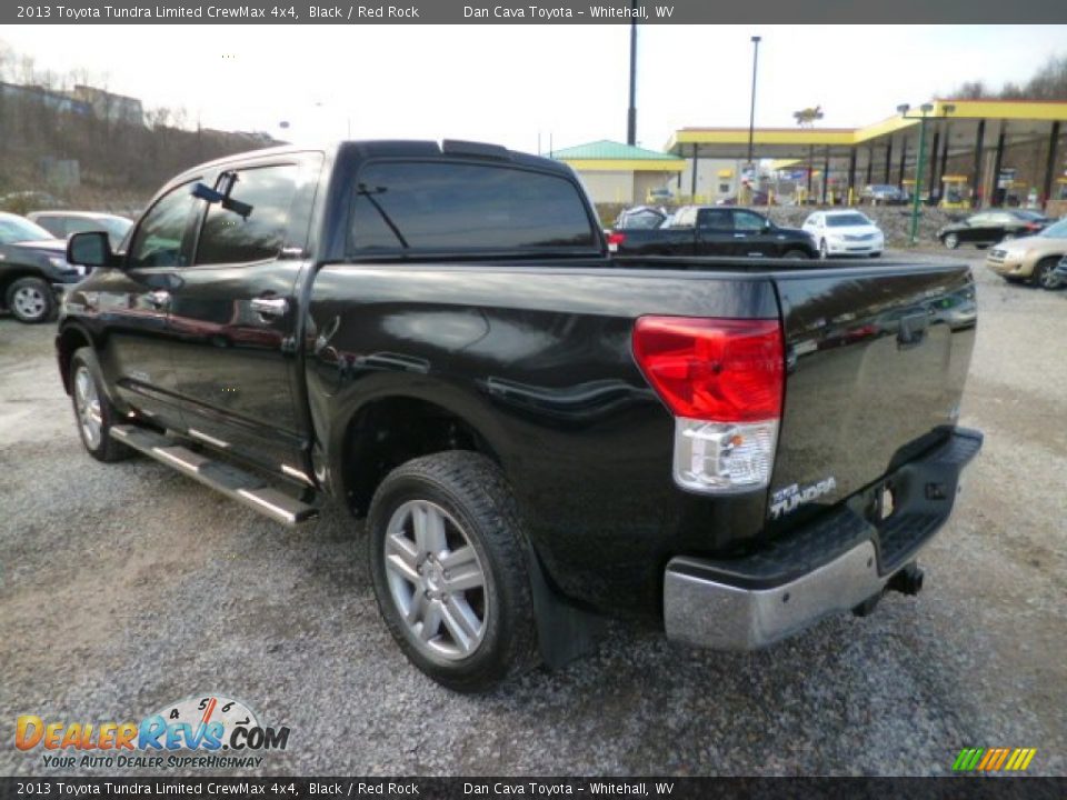 2013 Toyota Tundra Limited CrewMax 4x4 Black / Red Rock Photo #4