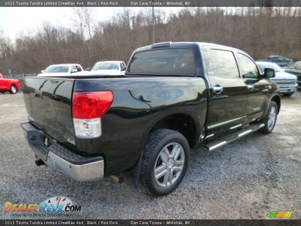 2013 Toyota Tundra Limited CrewMax 4x4 Black / Red Rock Photo #5