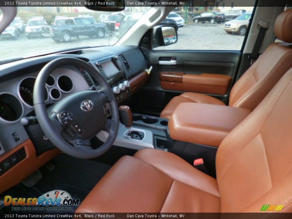 2013 Toyota Tundra Limited CrewMax 4x4 Black / Red Rock Photo #11