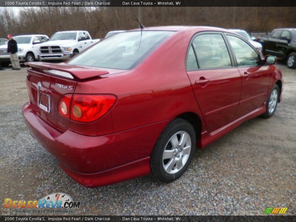 2006 Toyota Corolla S Impulse Red Pearl / Dark Charcoal Photo #6