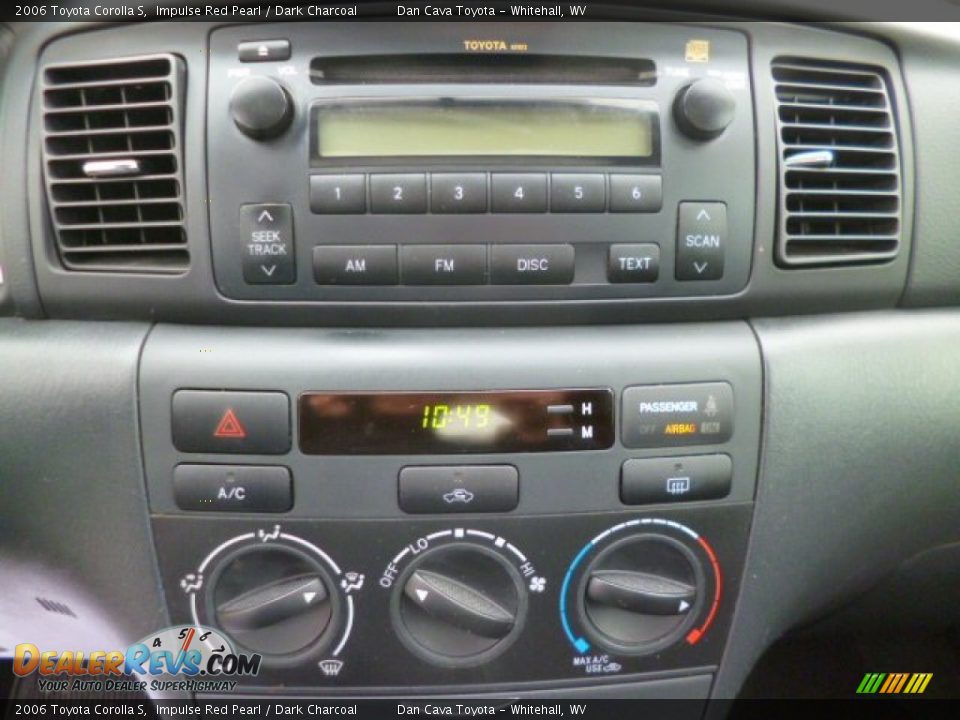 2006 Toyota Corolla S Impulse Red Pearl / Dark Charcoal Photo #14