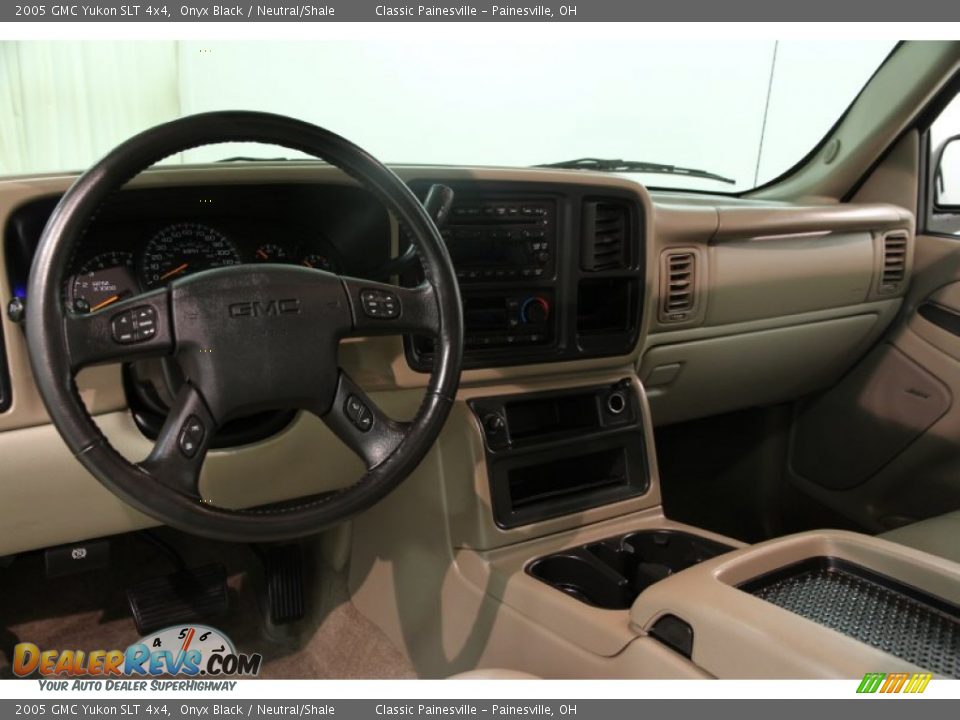 2005 GMC Yukon SLT 4x4 Onyx Black / Neutral/Shale Photo #7