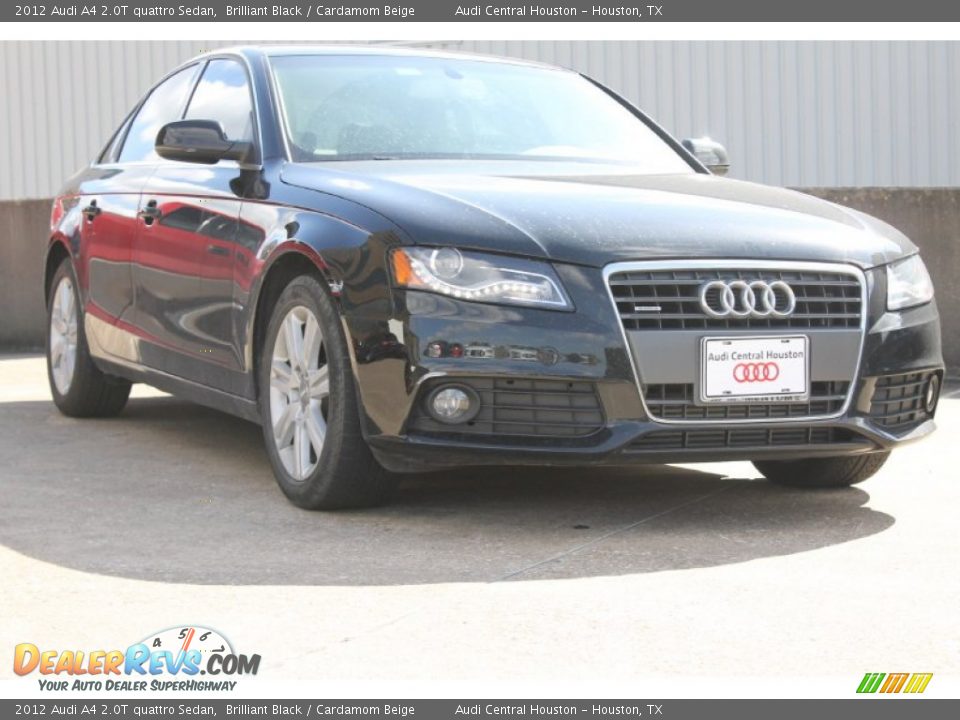2012 Audi A4 2.0T quattro Sedan Brilliant Black / Cardamom Beige Photo #1