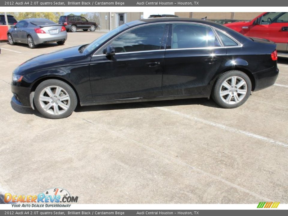 2012 Audi A4 2.0T quattro Sedan Brilliant Black / Cardamom Beige Photo #4