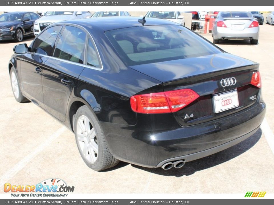2012 Audi A4 2.0T quattro Sedan Brilliant Black / Cardamom Beige Photo #6