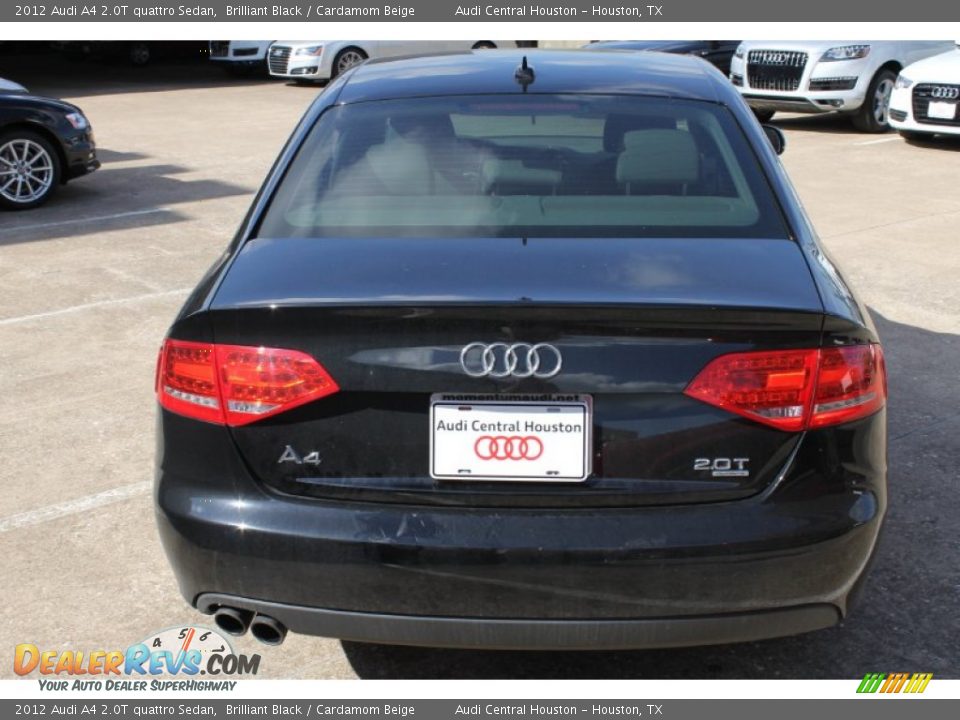 2012 Audi A4 2.0T quattro Sedan Brilliant Black / Cardamom Beige Photo #7