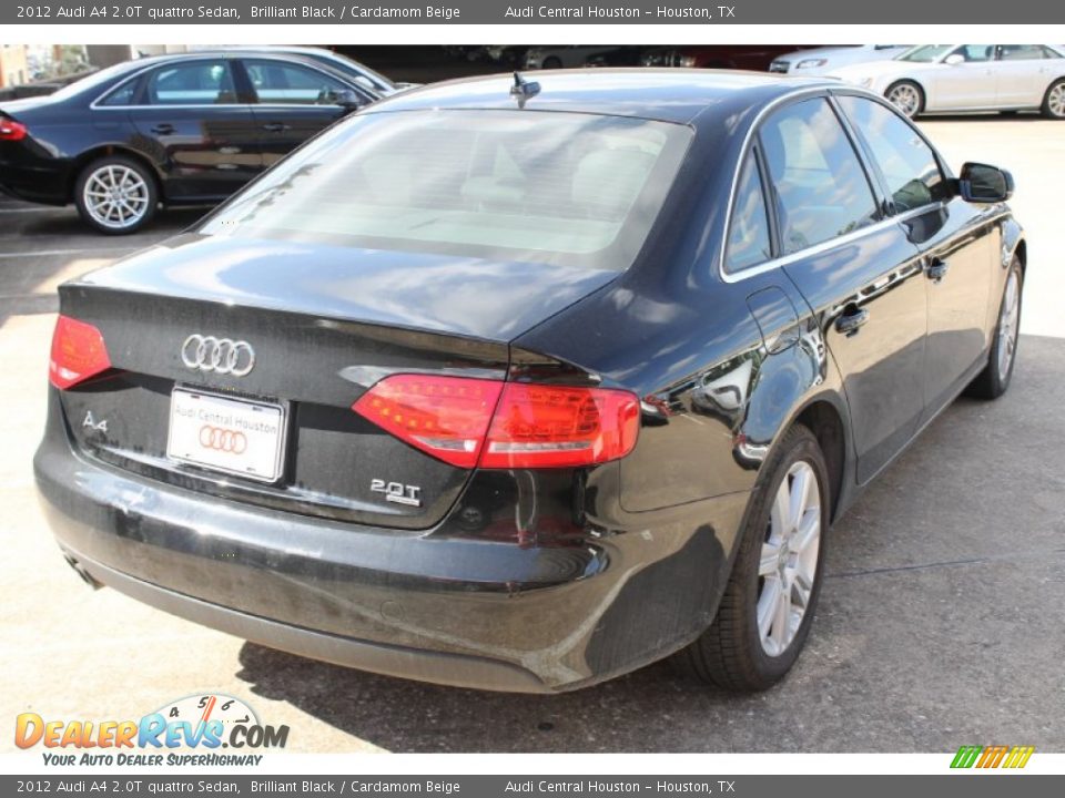 2012 Audi A4 2.0T quattro Sedan Brilliant Black / Cardamom Beige Photo #8