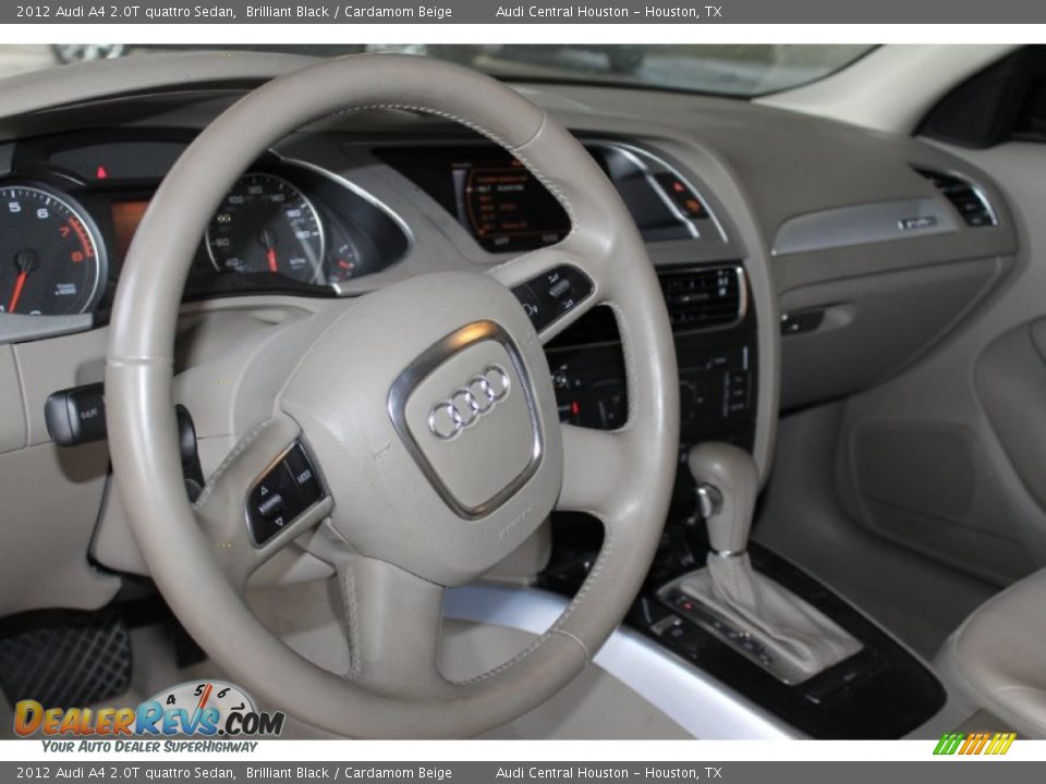 2012 Audi A4 2.0T quattro Sedan Brilliant Black / Cardamom Beige Photo #12
