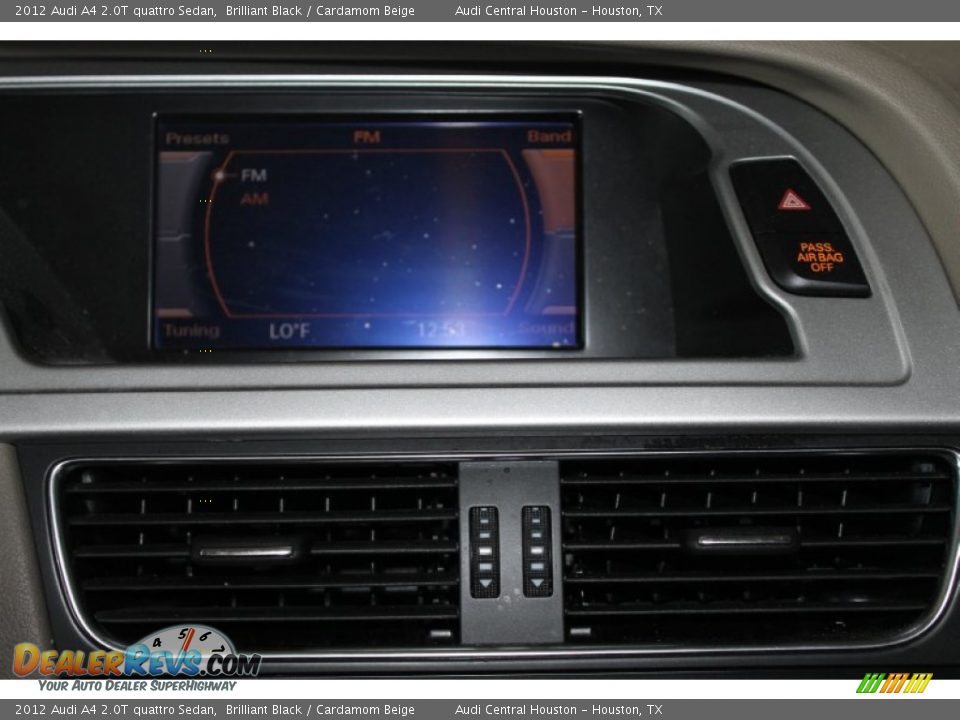 2012 Audi A4 2.0T quattro Sedan Brilliant Black / Cardamom Beige Photo #16