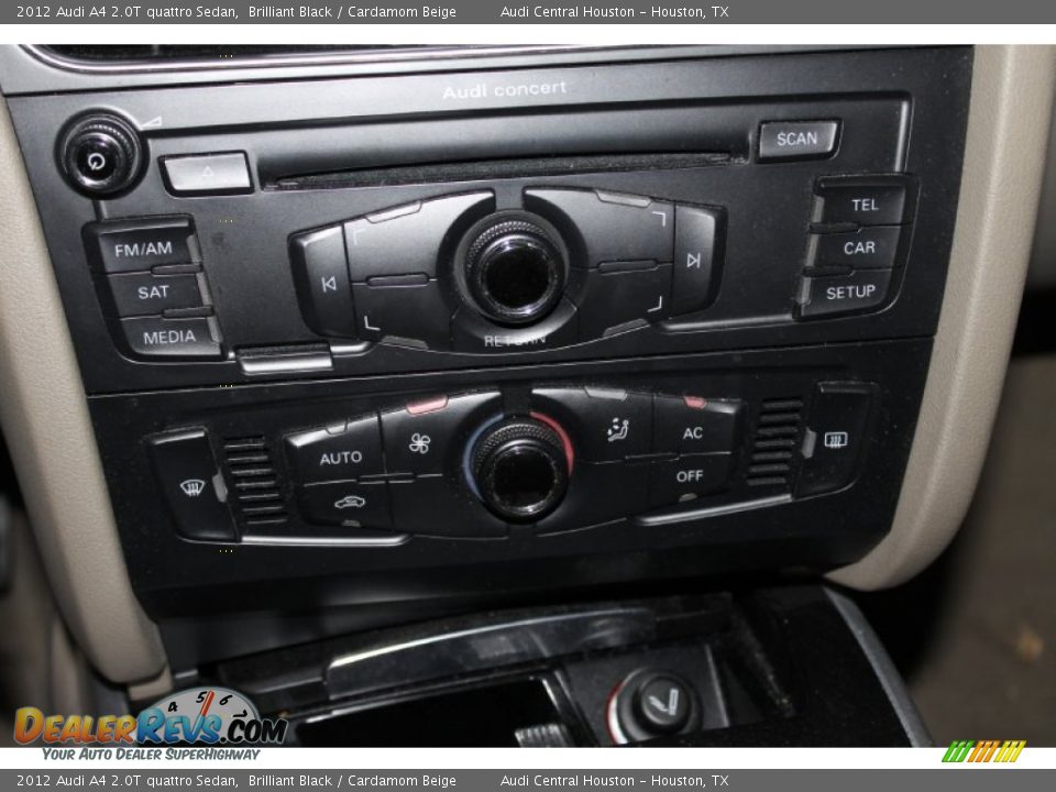 2012 Audi A4 2.0T quattro Sedan Brilliant Black / Cardamom Beige Photo #20