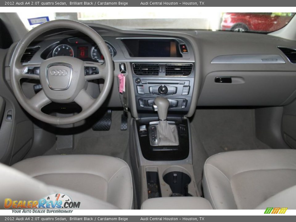 2012 Audi A4 2.0T quattro Sedan Brilliant Black / Cardamom Beige Photo #25