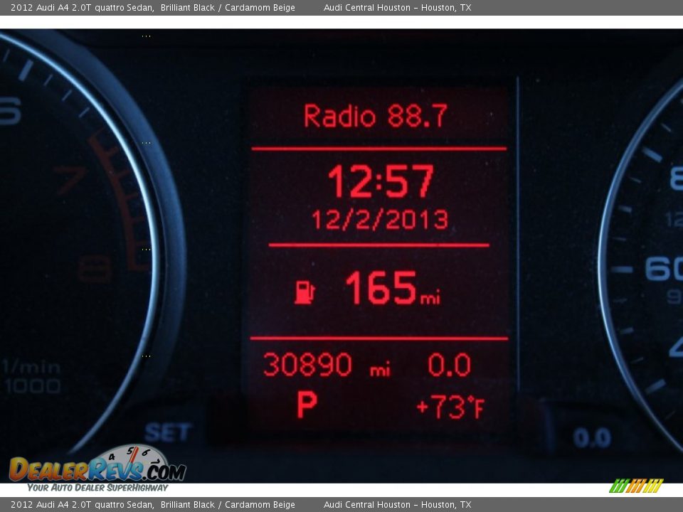 2012 Audi A4 2.0T quattro Sedan Brilliant Black / Cardamom Beige Photo #34