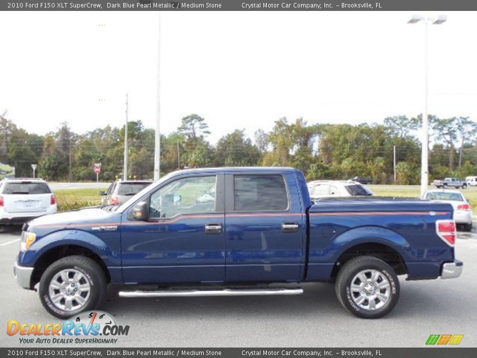 2010 Ford F150 XLT SuperCrew Dark Blue Pearl Metallic / Medium Stone Photo #2
