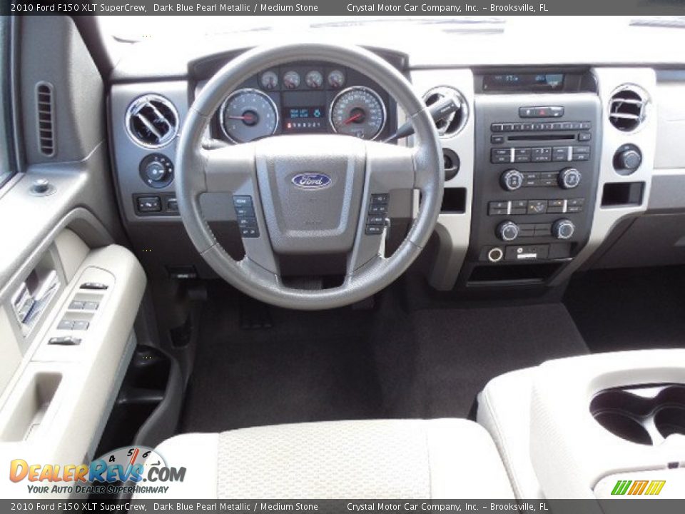 2010 Ford F150 XLT SuperCrew Dark Blue Pearl Metallic / Medium Stone Photo #6