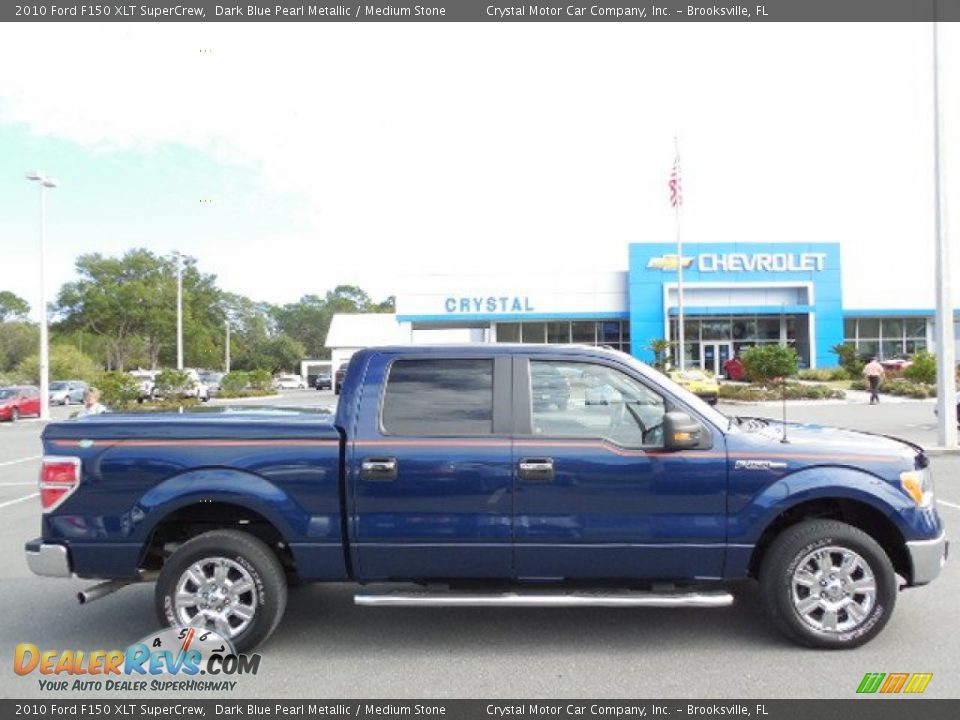 2010 Ford F150 XLT SuperCrew Dark Blue Pearl Metallic / Medium Stone Photo #9