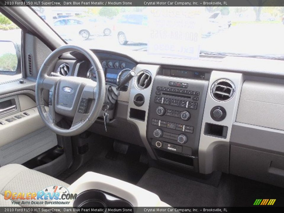 2010 Ford F150 XLT SuperCrew Dark Blue Pearl Metallic / Medium Stone Photo #11