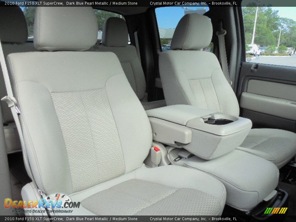 2010 Ford F150 XLT SuperCrew Dark Blue Pearl Metallic / Medium Stone Photo #12