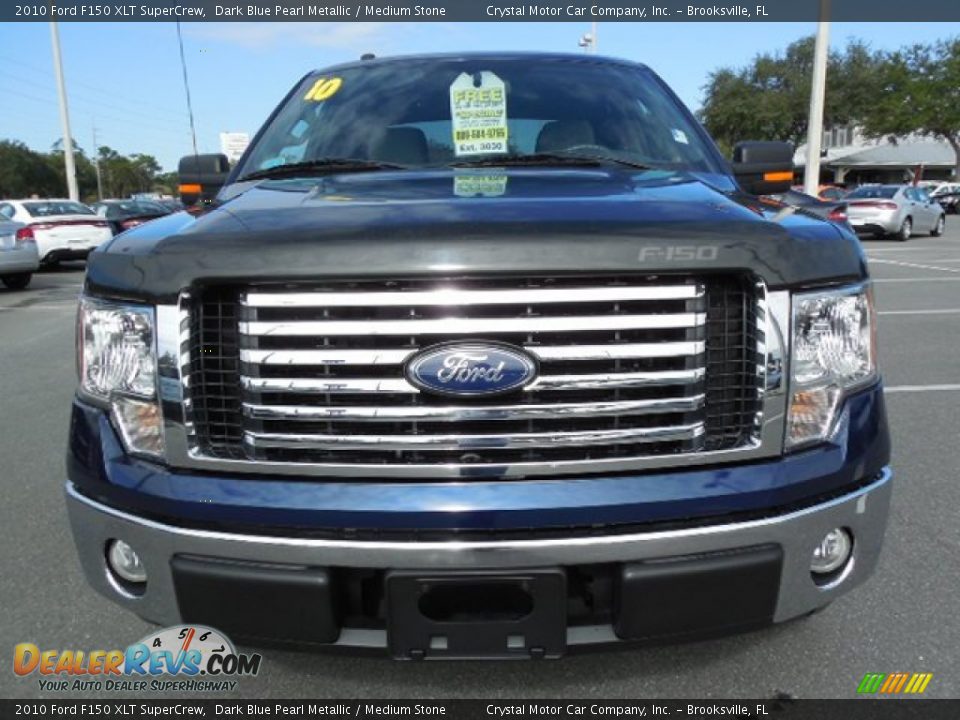 2010 Ford F150 XLT SuperCrew Dark Blue Pearl Metallic / Medium Stone Photo #13