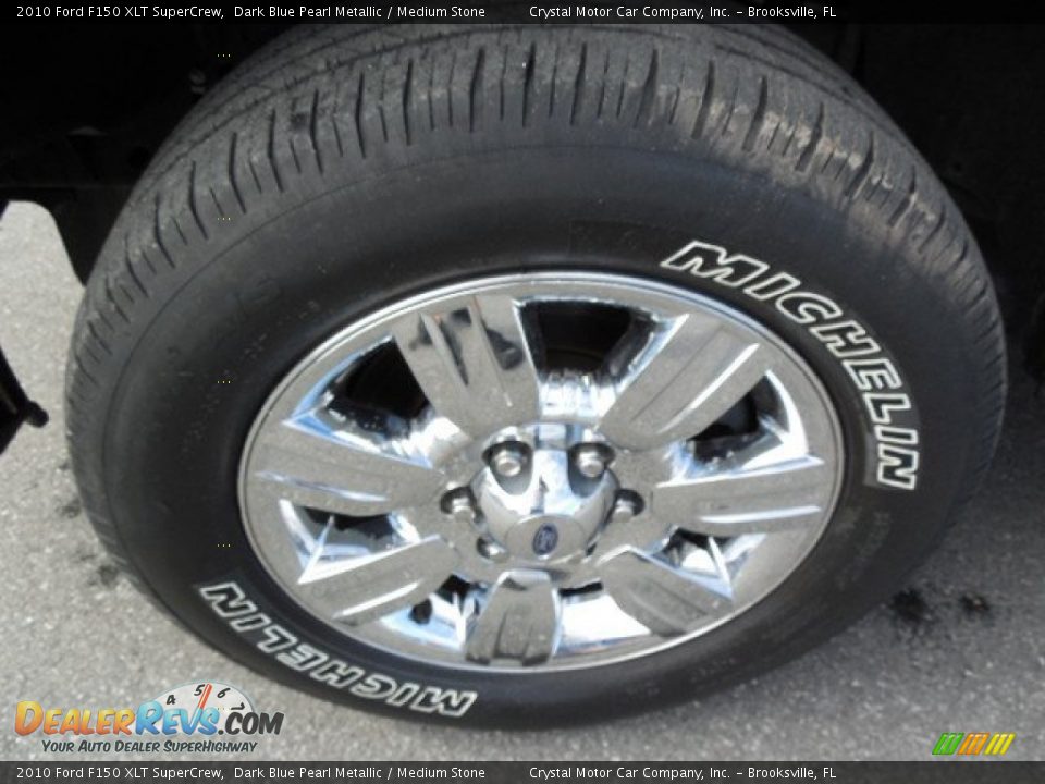 2010 Ford F150 XLT SuperCrew Dark Blue Pearl Metallic / Medium Stone Photo #14