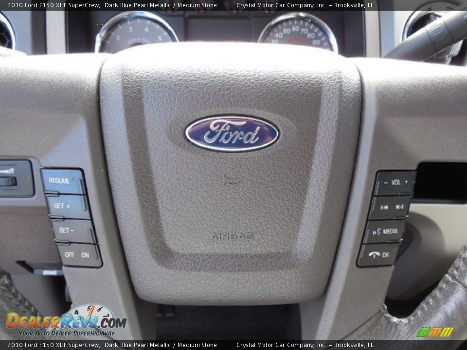 2010 Ford F150 XLT SuperCrew Dark Blue Pearl Metallic / Medium Stone Photo #21